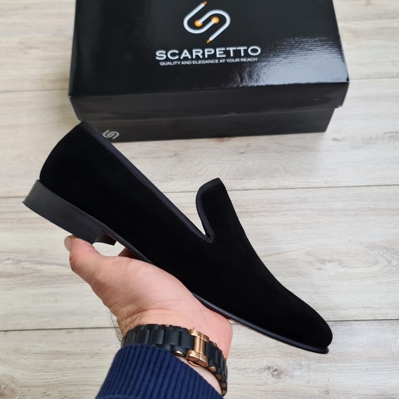 Carpe Diem Black Men\'s Suede Loafers